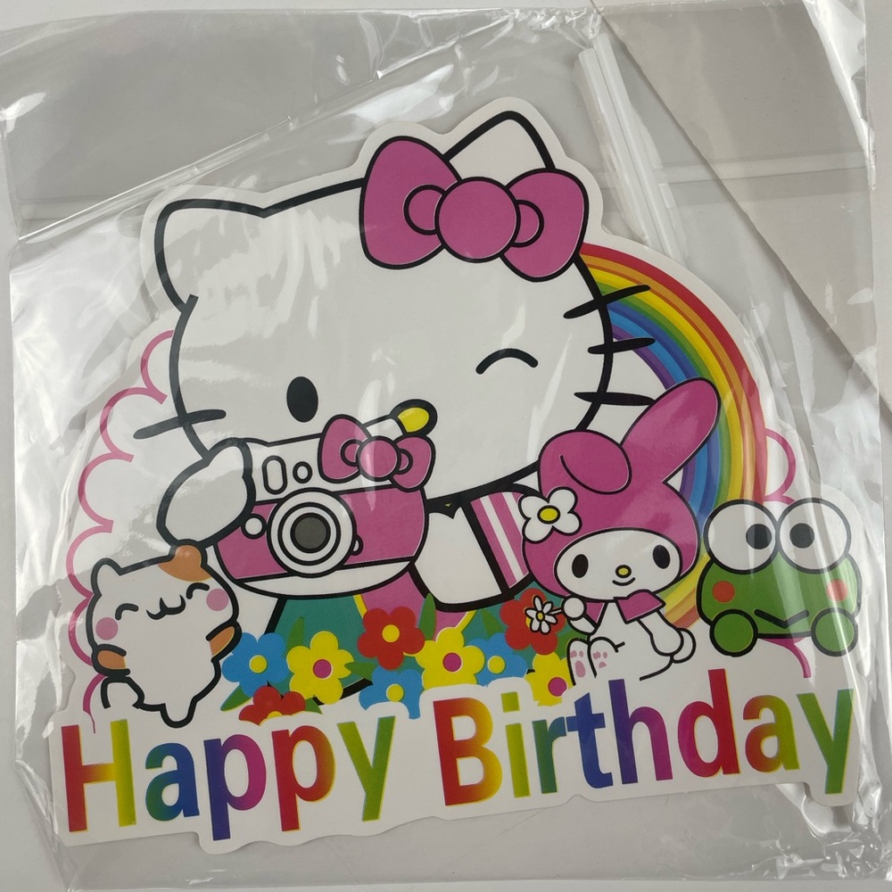 Hello Kitty Birthday Party Decor Set 51pcs Pink Banner Balloons Tablecloth - Picture 10 of 12